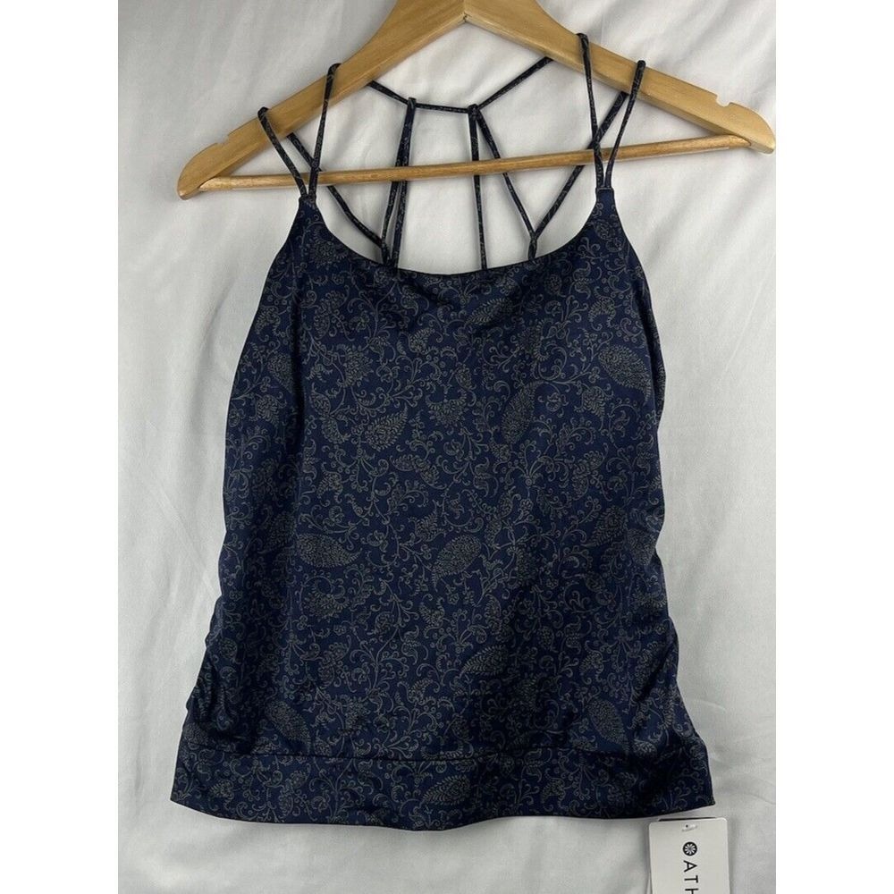 NWT'S Athleta Aqualuxe Batik Blousy Tankini Top Size XXS Swimsuit Bikini